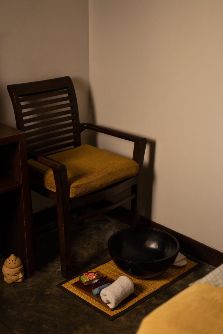Foot ritual corner in the treatment room